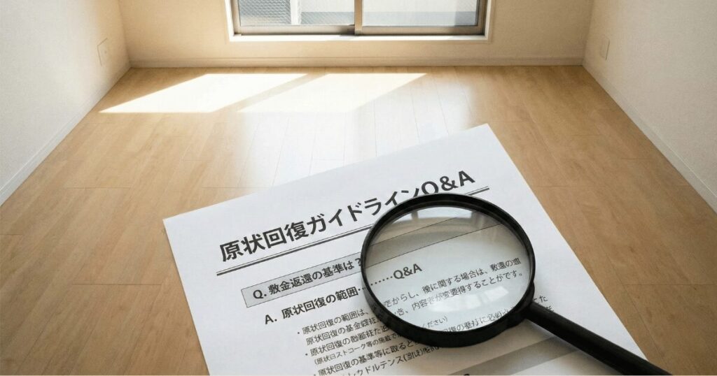 引越しの掃除はどこまで必要かを判断するための原状回復ガイドラインQ&Aの資料イメージ