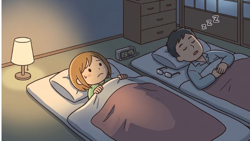 夜中に訪れた寂しさをイメージした画像